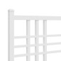 vidaXL Estructura de cama de metal con cabecero blanco 75x190 cm