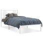 vidaXL Estructura de cama de metal con cabecero blanco 100x200 cm