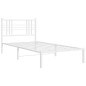vidaXL Estructura de cama de metal con cabecero blanco 100x200 cm
