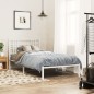 vidaXL Estructura de cama de metal con cabecero blanco 100x200 cm