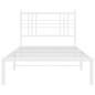 vidaXL Estructura de cama de metal con cabecero blanco 100x200 cm