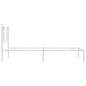 vidaXL Estructura de cama de metal con cabecero blanco 100x200 cm
