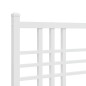 vidaXL Estructura de cama de metal con cabecero blanco 100x200 cm