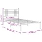 vidaXL Estructura de cama de metal con cabecero blanco 100x200 cm