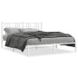 vidaXL Estructura de cama de metal con cabecero blanca 150x200 cm vidaXL Estructura de cama de metal con cabecero blanca 150x200 cm