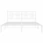 vidaXL Estructura de cama de metal con cabecero blanca 150x200 cm vidaXL Estructura de cama de metal con cabecero blanca 150x200 cm