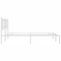 vidaXL Estructura de cama de metal con cabecero blanca 150x200 cm vidaXL Estructura de cama de metal con cabecero blanca 150x200 cm
