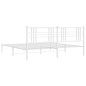 vidaXL Estructura de cama de metal con cabecero blanco 180x200 cm