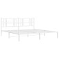 vidaXL Estructura de cama con cabecero metal blanca 200x200 cm vidaXL Estructura de cama con cabecero metal blanca 200x200 cm