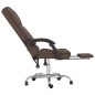 vidaXL Silla de oficina reclinable masaje cuero sintético marrón vidaXL Silla de oficina reclinable masaje cuero sintético marrón