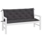 vidaXL Cojines de banco de jardín 2 uds antracita 150x50x7 cm vidaXL Cojines de banco de jardín 2 uds antracita 150x50x7 cm