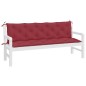 vidaXL Cojines de banco de jardín 2 uds rojo tinto 180x50x7 cm vidaXL Cojines de banco de jardín 2 uds rojo tinto 180x50x7 cm