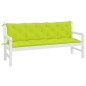 vidaXL Cojines de banco de jardín 2 uds verde brillante 180x50x7 cm vidaXL Cojines de banco de jardín 2 uds verde brillante 180x50x7 cm