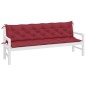 vidaXL Cojines de banco de jardín 2 uds rojo tinto 200x50x7 cm vidaXL Cojines de banco de jardín 2 uds rojo tinto 200x50x7 cm