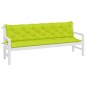 vidaXL Cojines de banco de jardín 2 uds verde brillante 200x50x7 cm vidaXL Cojines de banco de jardín 2 uds verde brillante 200x50x7 cm