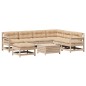 vidaXL Muebles de jardín 8 pzas y cojines madera maciza pino vidaXL Muebles de jardín 8 pzas y cojines madera maciza pino