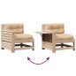 vidaXL Juego de muebles de jardín 4 pzas y cojines madera maciza pino vidaXL Juego de muebles de jardín 4 pzas y cojines madera maciza pino