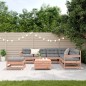 vidaXL Juego de muebles jardín 8 pzas y cojines madera abeto Douglas vidaXL Juego de muebles jardín 8 pzas y cojines madera abeto Douglas