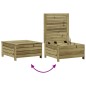 vidaXL Juego de muebles jardín 4 pzas y cojines madera pino impregnada vidaXL Juego de muebles jardín 4 pzas y cojines madera pino impregnada