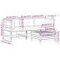 vidaXL Juego de muebles jardín 4 pzas y cojines madera pino impregnada vidaXL Juego de muebles jardín 4 pzas y cojines madera pino impregnada