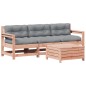 vidaXL Juego de muebles jardín 4 pzas y cojines madera abeto Douglas vidaXL Juego de muebles jardín 4 pzas y cojines madera abeto Douglas