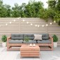 vidaXL Juego de muebles jardín 4 pzas y cojines madera abeto Douglas vidaXL Juego de muebles jardín 4 pzas y cojines madera abeto Douglas