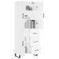 vidaXL Aparador alto madera contrachapada blanco 69,5x34x180 cm vidaXL Aparador alto madera contrachapada blanco 69,5x34x180 cm