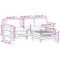 vidaXL Juego de muebles jardín 4 pzas y cojines madera abeto Douglas vidaXL Juego de muebles jardín 4 pzas y cojines madera abeto Douglas