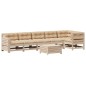 vidaXL Juego de muebles de jardín 7 pzas y cojines madera maciza pino vidaXL Juego de muebles de jardín 7 pzas y cojines madera maciza pino