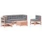 vidaXL Juego de muebles jardín 6 pzas y cojines madera abeto Douglas