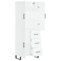 vidaXL Aparador alto madera contrachapada blanco 69,5x34x180 cm vidaXL Aparador alto madera contrachapada blanco 69,5x34x180 cm