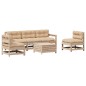 vidaXL Juego de muebles de jardín 6 pzas y cojines madera maciza pino vidaXL Juego de muebles de jardín 6 pzas y cojines madera maciza pino