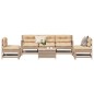 vidaXL Juego de muebles de jardín 6 pzas y cojines madera maciza pino vidaXL Juego de muebles de jardín 6 pzas y cojines madera maciza pino
