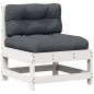 vidaXL Set muebles jardín 7 pzas con cojines madera maciza pino blanco vidaXL Set muebles jardín 7 pzas con cojines madera maciza pino blanco