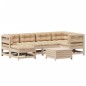 vidaXL Juego de muebles de jardín 7 pzas y cojines madera maciza pino vidaXL Juego de muebles de jardín 7 pzas y cojines madera maciza pino