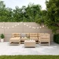 vidaXL Juego de muebles de jardín 7 pzas y cojines madera maciza pino vidaXL Juego de muebles de jardín 7 pzas y cojines madera maciza pino