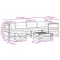 vidaXL Juego de muebles de jardín 7 pzas y cojines madera maciza pino vidaXL Juego de muebles de jardín 7 pzas y cojines madera maciza pino