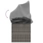 vidaXL Sofá tumbona de jardín con toldo cojines ratán sintético gris vidaXL Sofá tumbona de jardín con toldo cojines ratán sintético gris