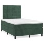 vidaXL Cama box spring con colchón terciopelo verde oscuro 120x190 cm vidaXL Cama box spring con colchón terciopelo verde oscuro 120x190 cm