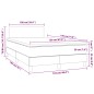 vidaXL Cama box spring con colchón y LED tela gris claro 120x190 cm vidaXL Cama box spring con colchón y LED tela gris claro 120x190 cm