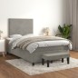 vidaXL Cama box spring con colchón terciopelo gris claro 120x190 cm vidaXL Cama box spring con colchón terciopelo gris claro 120x190 cm
