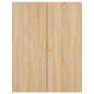 vidaXL Aparador alto madera contrachapada color roble 69,5x34x180 cm