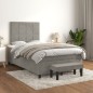 vidaXL Cama box spring con colchón terciopelo gris claro 120x190 cm vidaXL Cama box spring con colchón terciopelo gris claro 120x190 cm