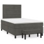 vidaXL Cama box spring con colchón terciopelo gris oscuro 120x190 cm vidaXL Cama box spring con colchón terciopelo gris oscuro 120x190 cm