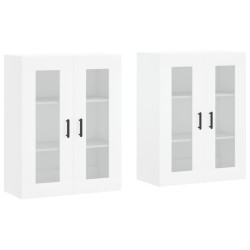 vidaXL Armarios de pared 2 uds madera de ingeniería blanco