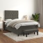vidaXL Cama box spring con colchón terciopelo gris oscuro 120x190 cm vidaXL Cama box spring con colchón terciopelo gris oscuro 120x190 cm