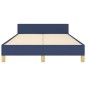 vidaXL Estructura de cama con cabecero tela azul 120x190 cm vidaXL Estructura de cama con cabecero tela azul 120x190 cm