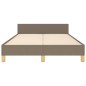 vidaXL Estructura de cama con cabecero tela gris taupe 120x190 cm vidaXL Estructura de cama con cabecero tela gris taupe 120x190 cm