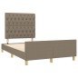 vidaXL Estructura de cama con cabecero tela gris taupe 120x190 cm vidaXL Estructura de cama con cabecero tela gris taupe 120x190 cm