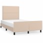 vidaXL Estructura cama y cabecero cuero sintético capuchino 120x190 cm vidaXL Estructura cama y cabecero cuero sintético capuchino 120x190 cm
